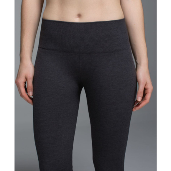 Lululemon Ebb To Street Pants High Rise Yoga Seamless Leggings Heathered Black - Picture 6 of 14